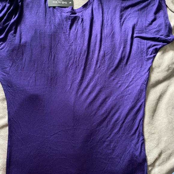 Free to Live Purple Women's Top size XXL - Picture 3 of 4